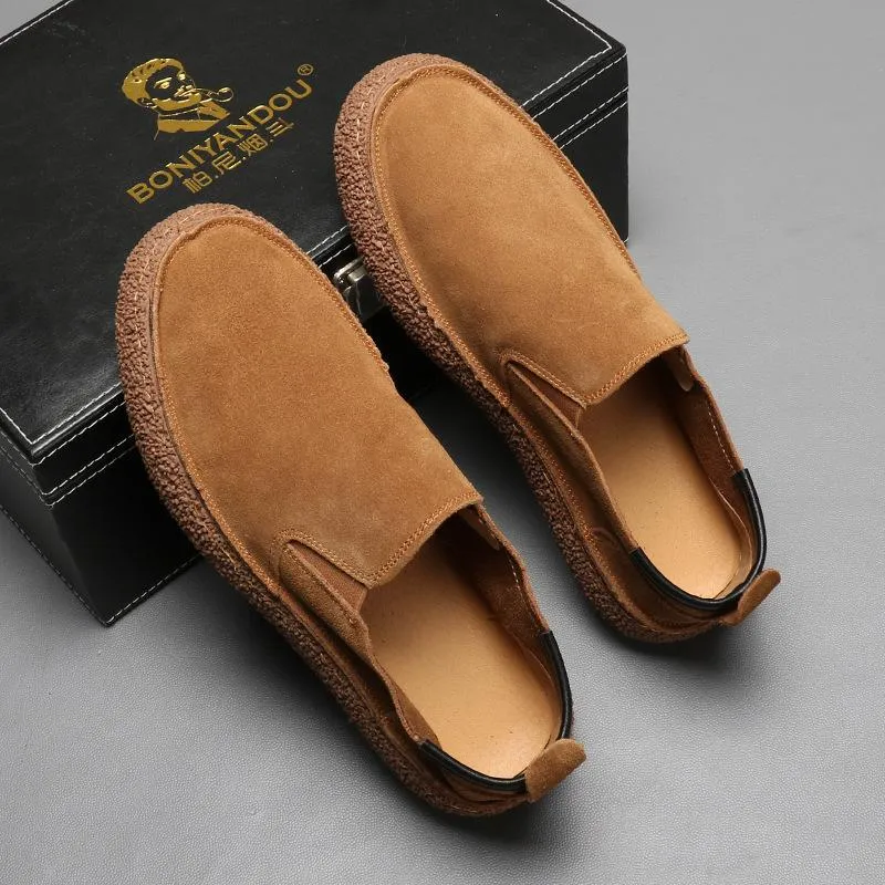 Men's Leather Breathable Casual Slip-on Loafers