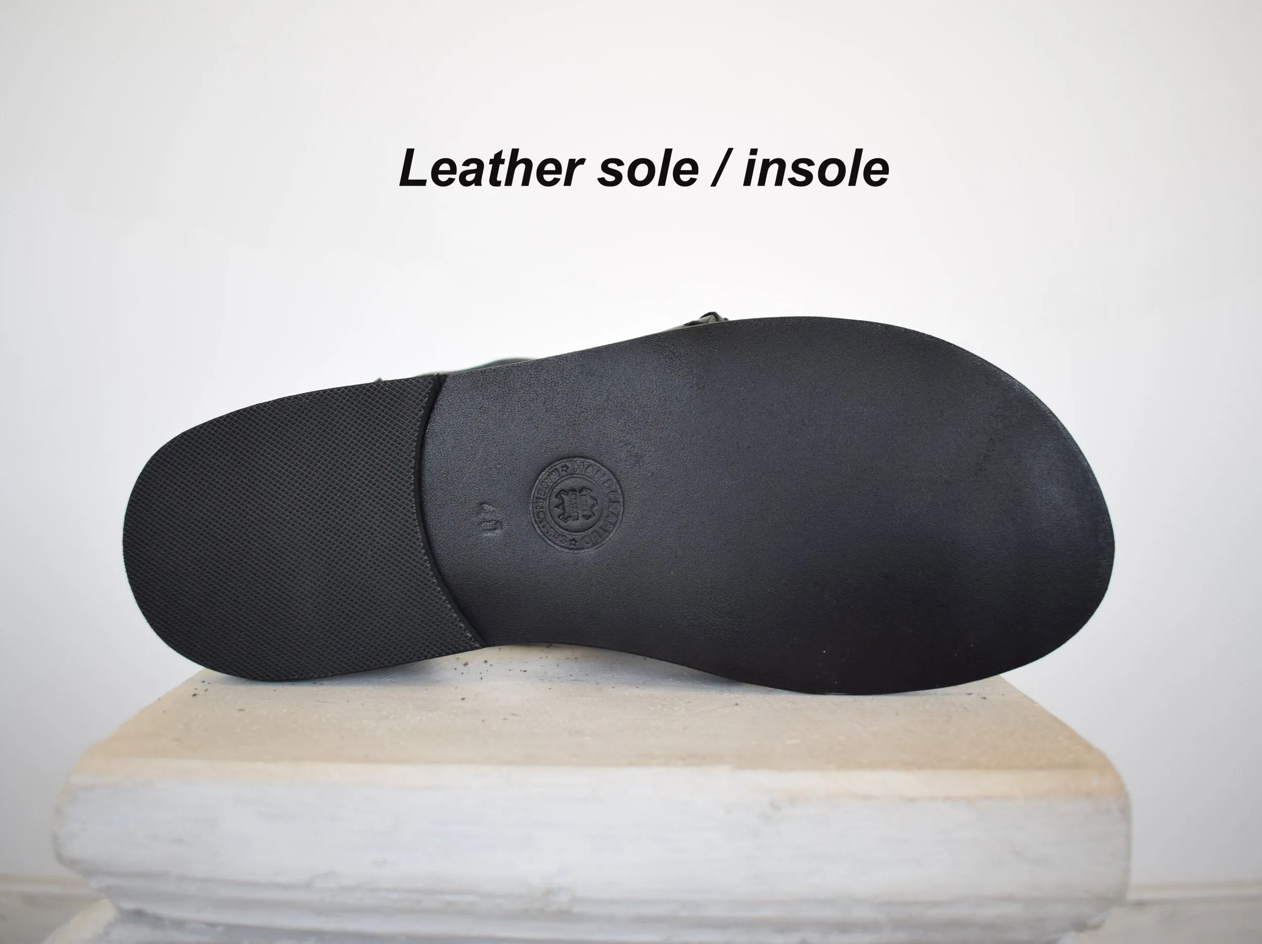 Men's leather sandals with Free expedited shipping
