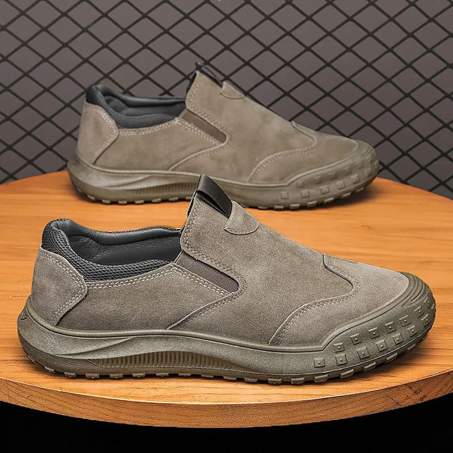 Mens Slip on Walking Shoes Outdoor Simple Casual Arch Support Comfortable Waterproof Casual Shoes for Men Breathable Fashion Sneakers for Outdoor Walking