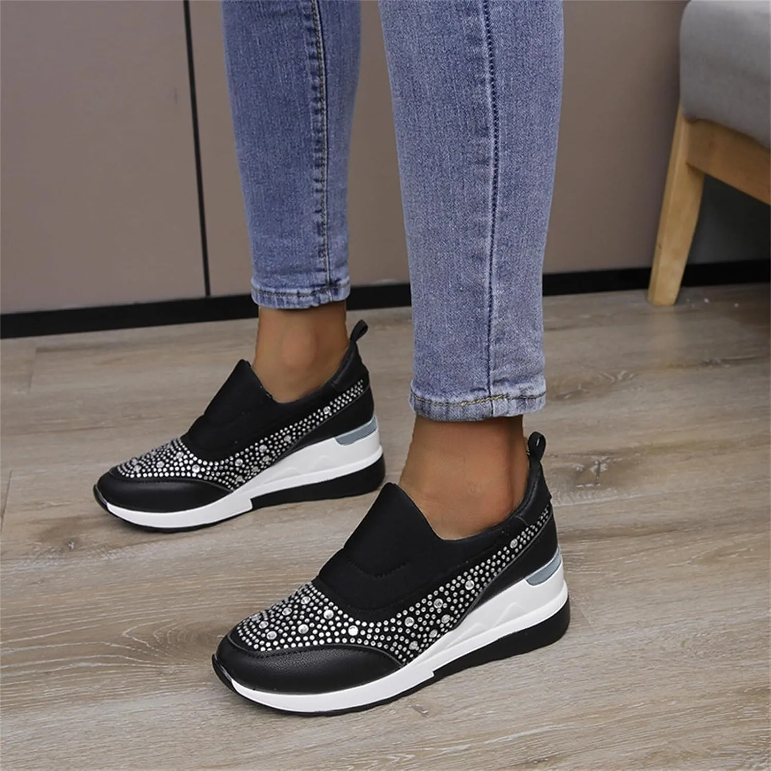 Men's Wide Minimalist Barefoot Sneakers Black Sneakers for Men Slip On Shoes Women Women's Wide Loafers Loafers for Men White Leather Sneakers for Women