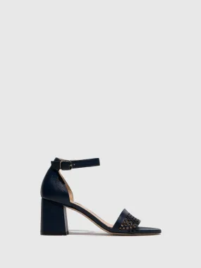 Navy Ankle Strap Sandals