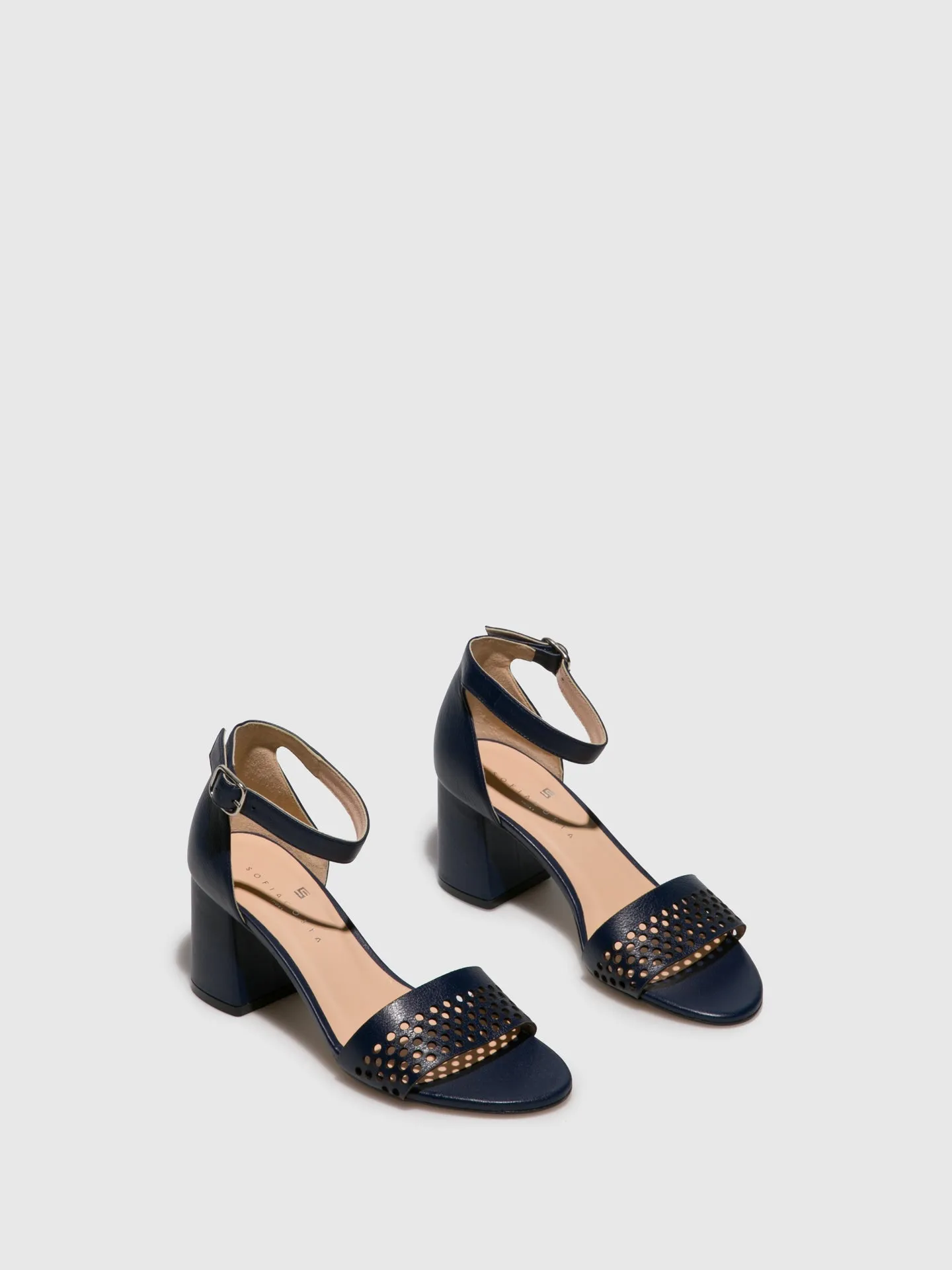 Navy Ankle Strap Sandals