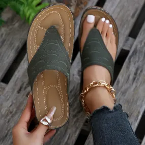Orthopedic Sandals for Women Wide Width Comfort Orthotic Flip Flops with Arch Support Wedge Sandals Womens Walking Thong Sandals Fashion Slip on Beach Sandals Platform Sandals Dressy Summer