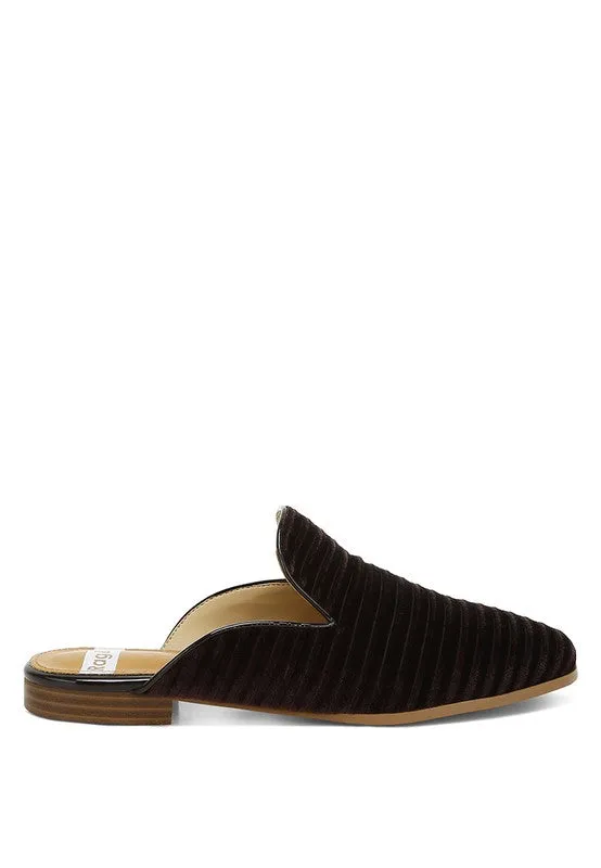 Ouzini Velvet Textured Slip On Mules **This item has free shipping.**