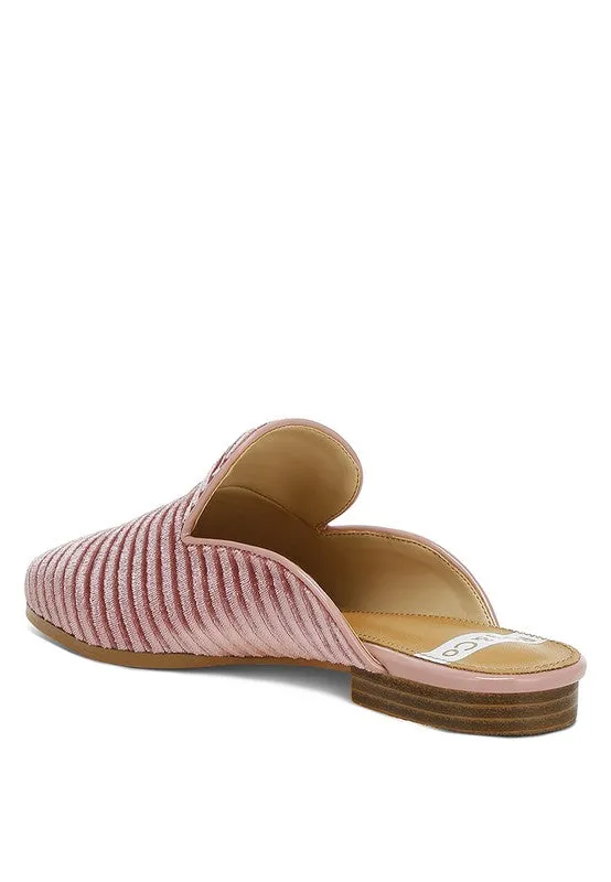 Ouzini Velvet Textured Slip On Mules **This item has free shipping.**