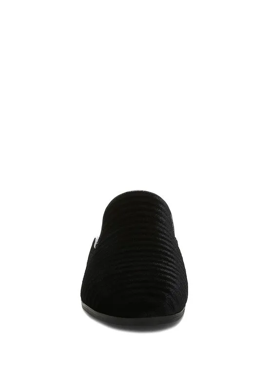Ouzini Velvet Textured Slip On Mules **This item has free shipping.**