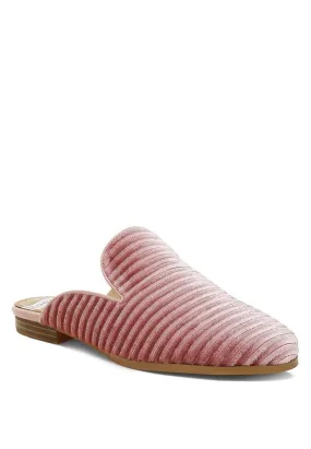 Ouzini Velvet Textured Slip On Mules **This item has free shipping.**