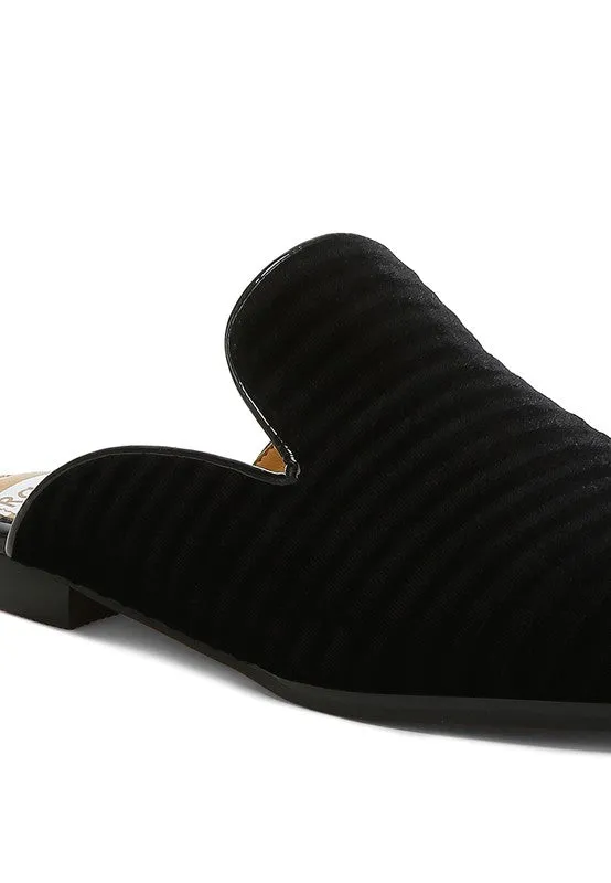 Ouzini Velvet Textured Slip On Mules **This item has free shipping.**