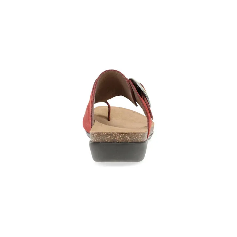 Rylee Stylish Buckled Slide Sandal in Cayenne