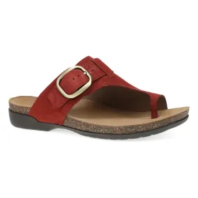 Rylee Stylish Buckled Slide Sandal in Cayenne