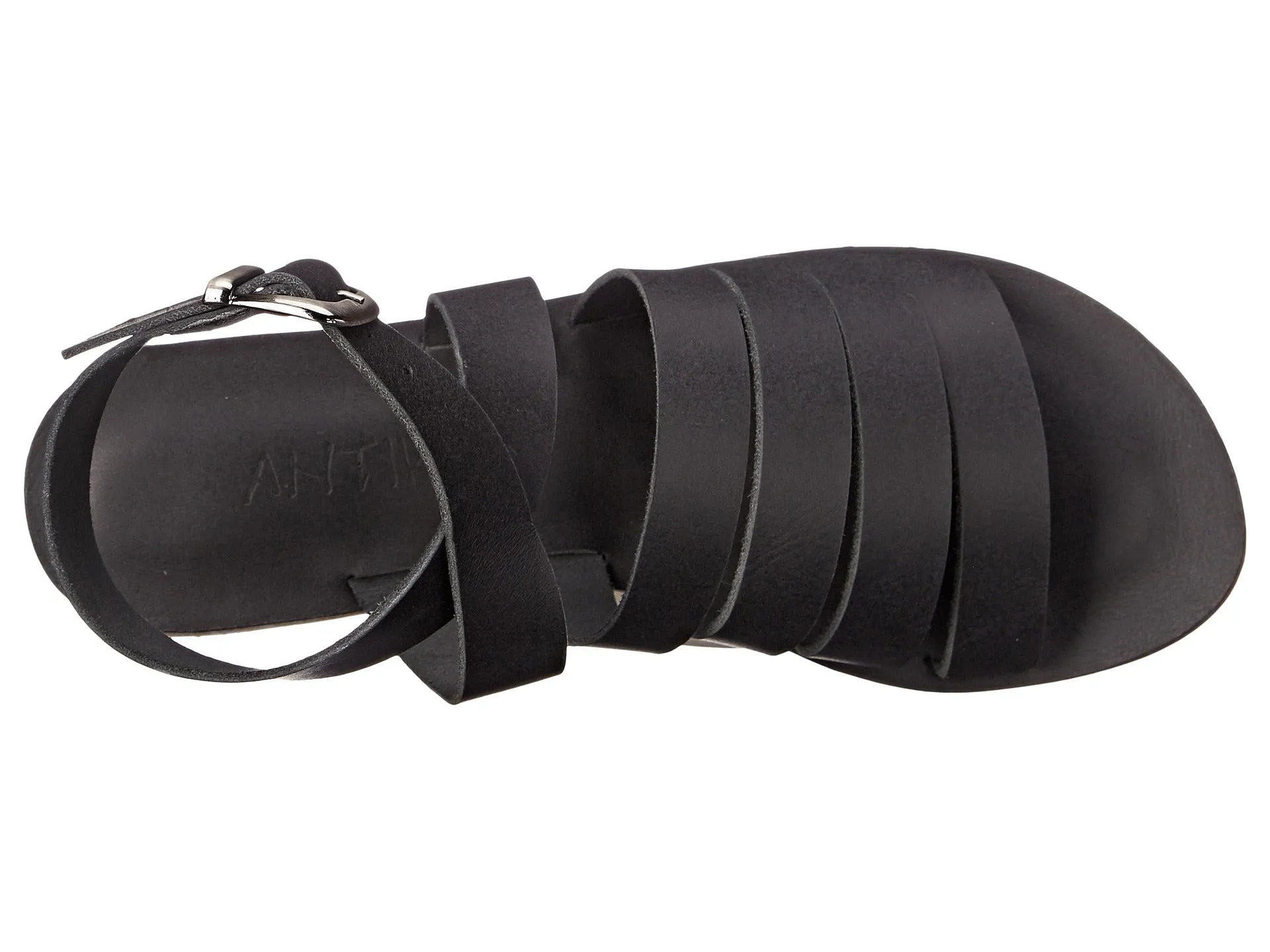 Santa Monica Blvd - Cross Anklet Buckle Sandals | Black