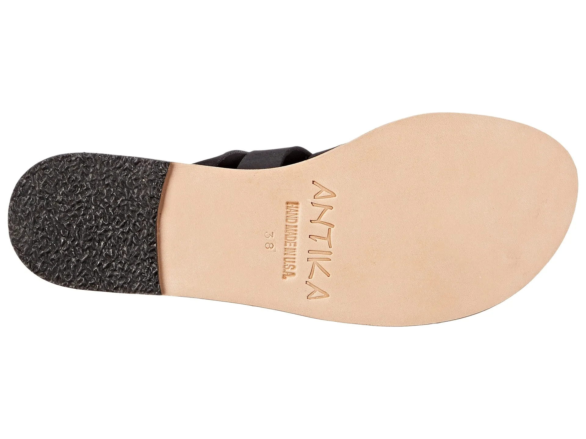 Santa Monica Blvd - Cross Anklet Buckle Sandals | Black