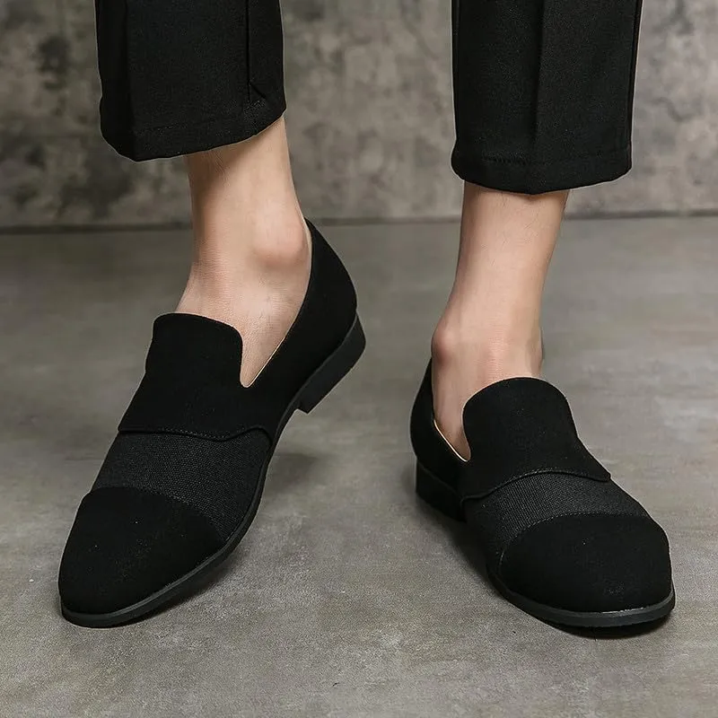 Santimon Mens Suede Leather Slip On Loafers Breathable Penny Loafers for Men Lightweight Driving Boat Shoes