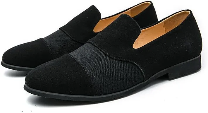 Santimon Mens Suede Leather Slip On Loafers Breathable Penny Loafers for Men Lightweight Driving Boat Shoes
