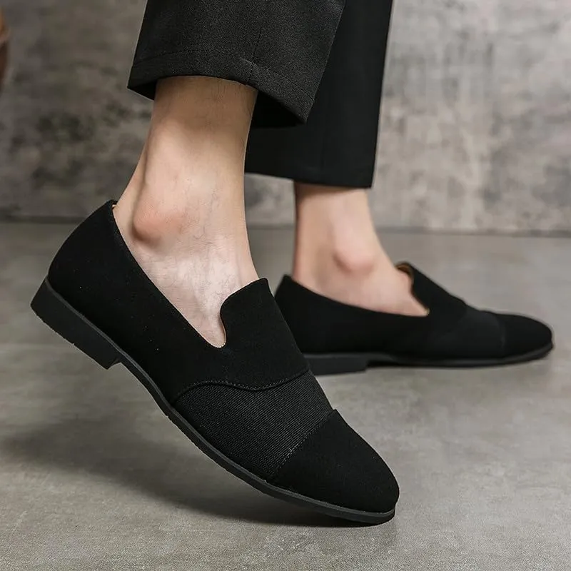Santimon Mens Suede Leather Slip On Loafers Breathable Penny Loafers for Men Lightweight Driving Boat Shoes