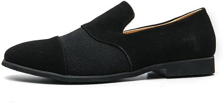 Santimon Mens Suede Leather Slip On Loafers Breathable Penny Loafers for Men Lightweight Driving Boat Shoes