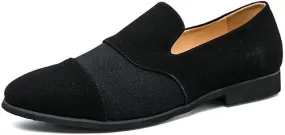 Santimon Mens Suede Leather Slip On Loafers Breathable Penny Loafers for Men Lightweight Driving Boat Shoes