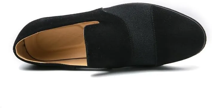 Santimon Mens Suede Leather Slip On Loafers Breathable Penny Loafers for Men Lightweight Driving Boat Shoes