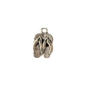 Silver Tiny Flip flops Charm