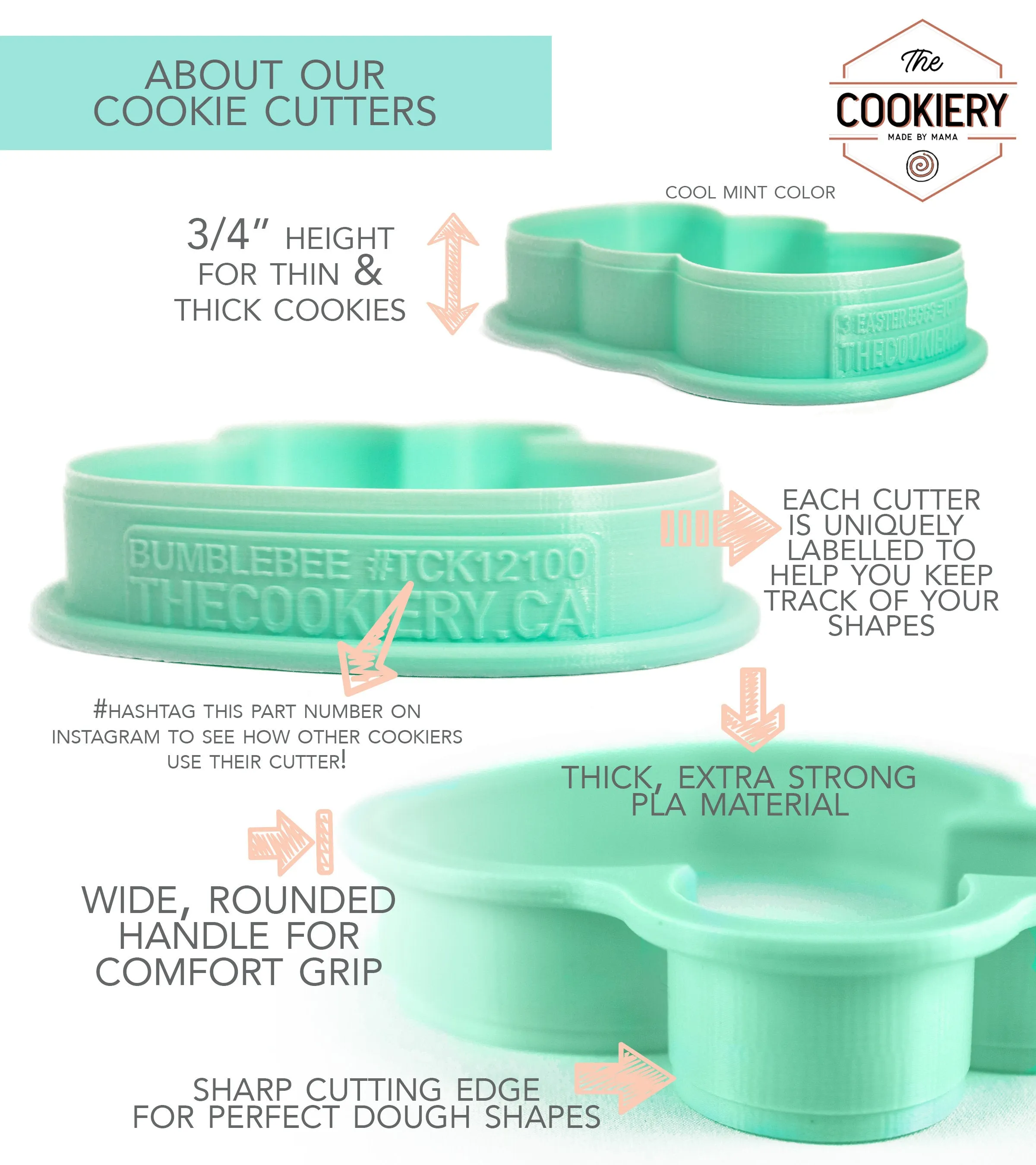 Summer Beach Mini Cookie Cutter Set - Mini Beach Cookie cutter Set - 3D Printed Cookie Cutter - TCK29118 - Set of 4