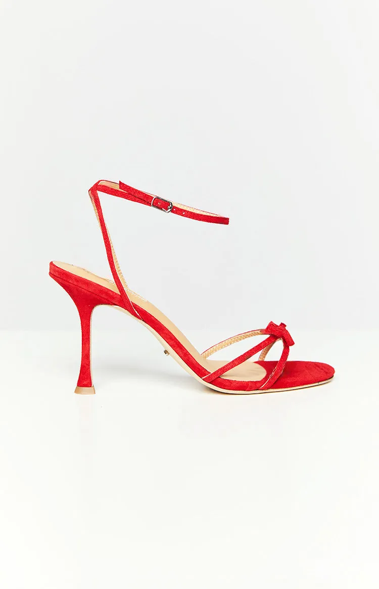 Tony Bianco Lover Red Suede Heels