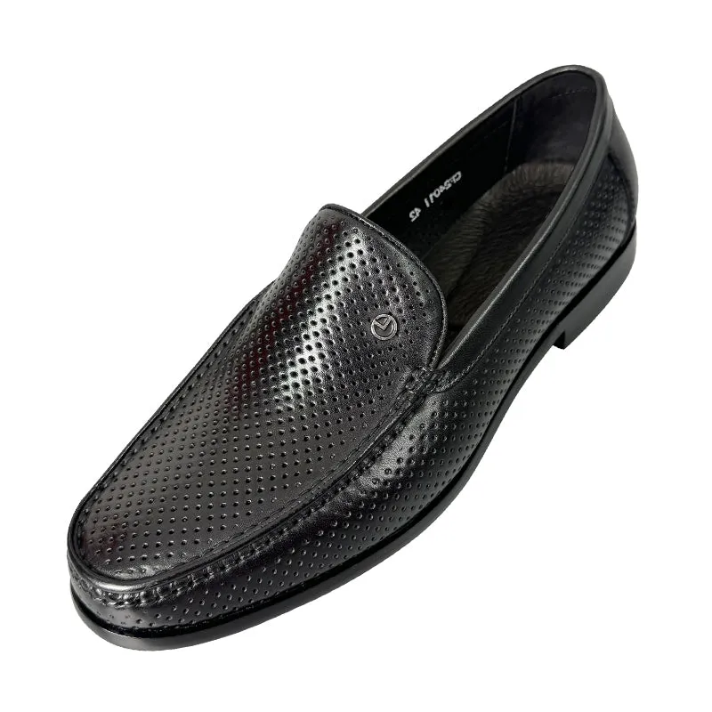 Veltique Glide Croc-textured Loafers