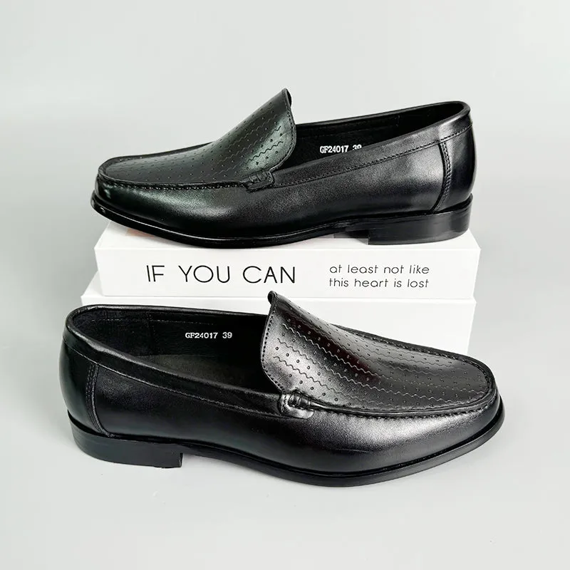 Veltique Glide Croc-textured Loafers