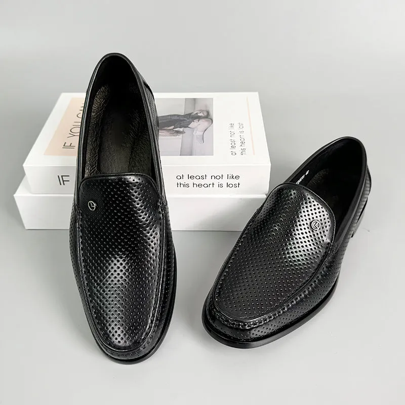 Veltique Glide Croc-textured Loafers