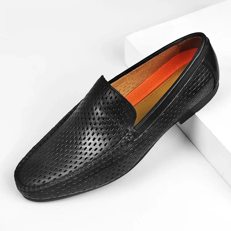 Veltique Glide Croc-textured Loafers