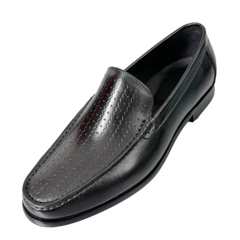 Veltique Glide Croc-textured Loafers
