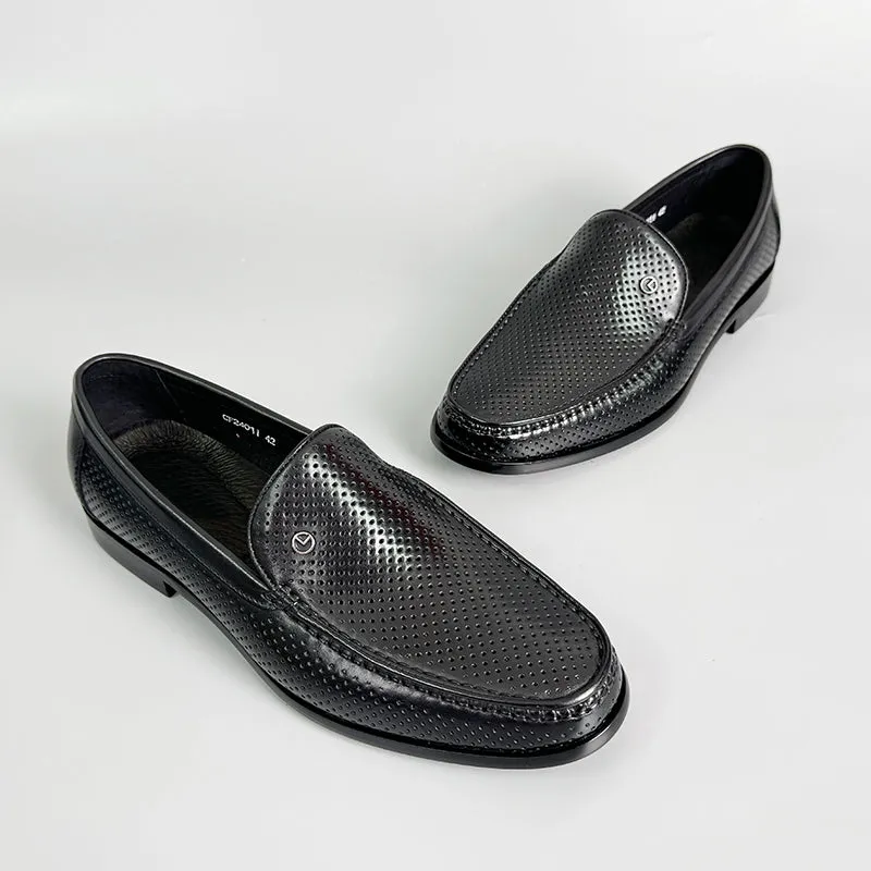 Veltique Glide Croc-textured Loafers
