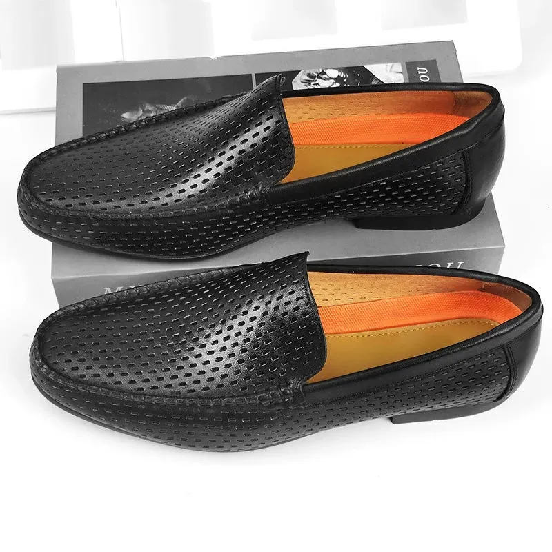 Veltique Glide Croc-textured Loafers