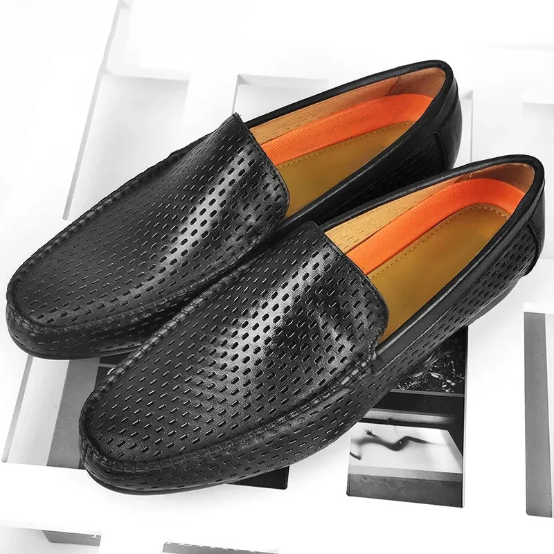 Veltique Glide Croc-textured Loafers