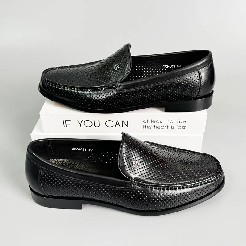 Veltique Glide Croc-textured Loafers