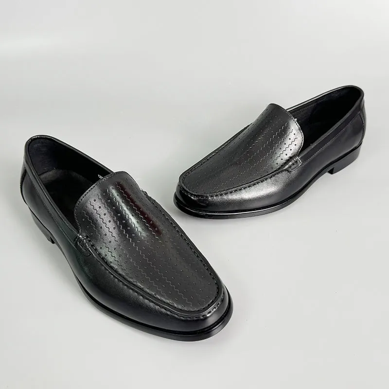 Veltique Glide Croc-textured Loafers