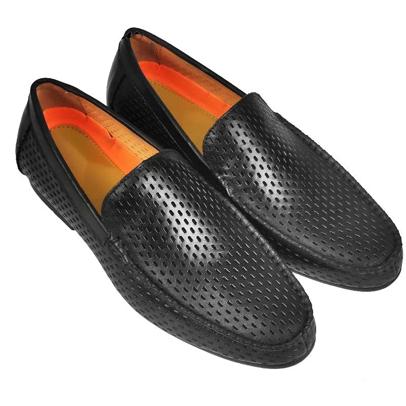 Veltique Glide Croc-textured Loafers