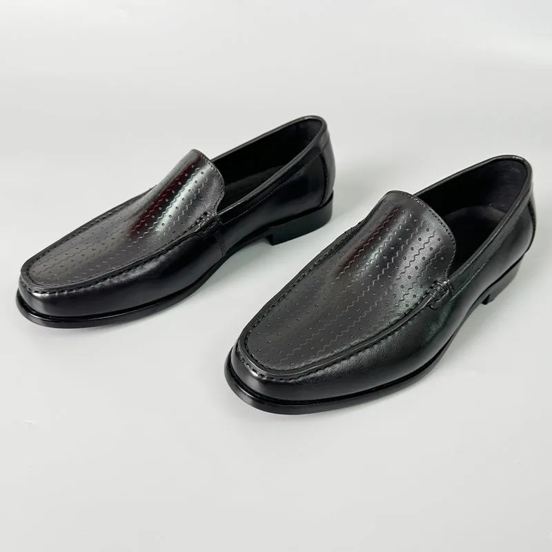 Veltique Glide Croc-textured Loafers