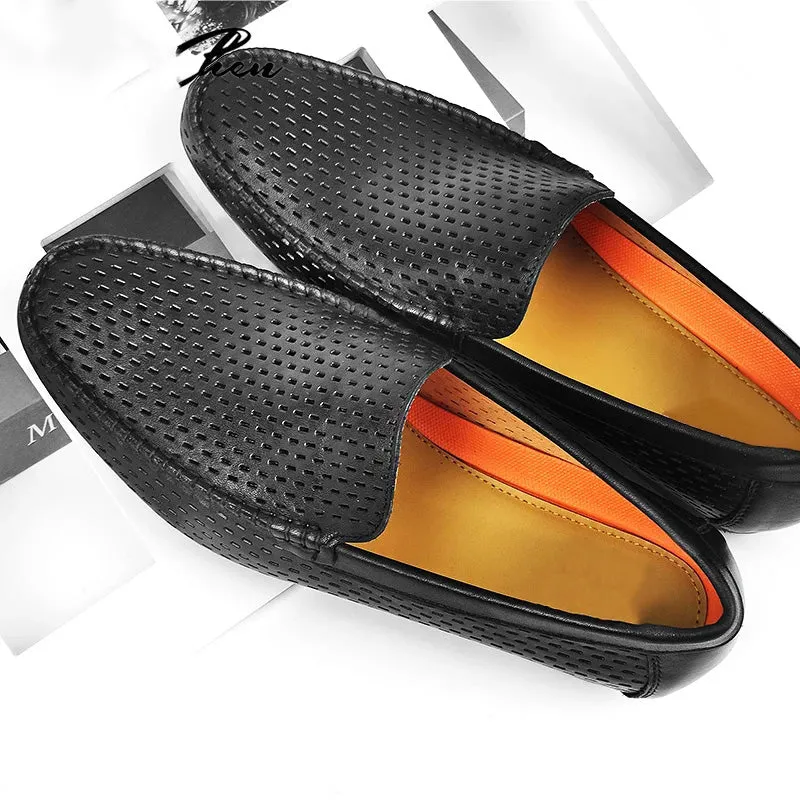 Veltique Glide Croc-textured Loafers