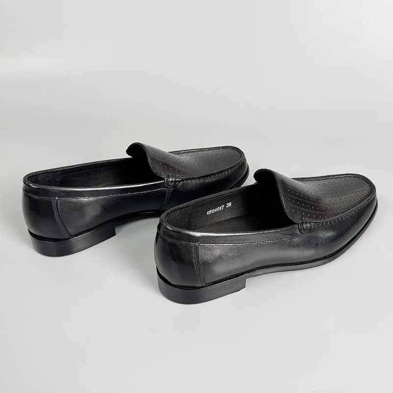 Veltique Glide Croc-textured Loafers