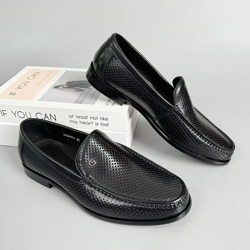 Veltique Glide Croc-textured Loafers