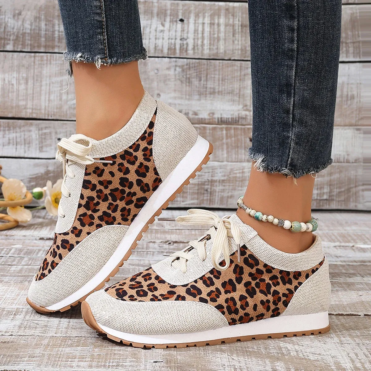 Women Casual Shoes Autumn Platform Leopard