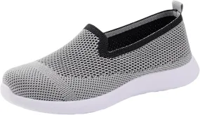 Women's Breathable Mesh Orthopedic Sneakers Comfortable Fashion Non-Slip Walking Shoes Casual Soft Sole Slip-on Loafers Tennis Shoes