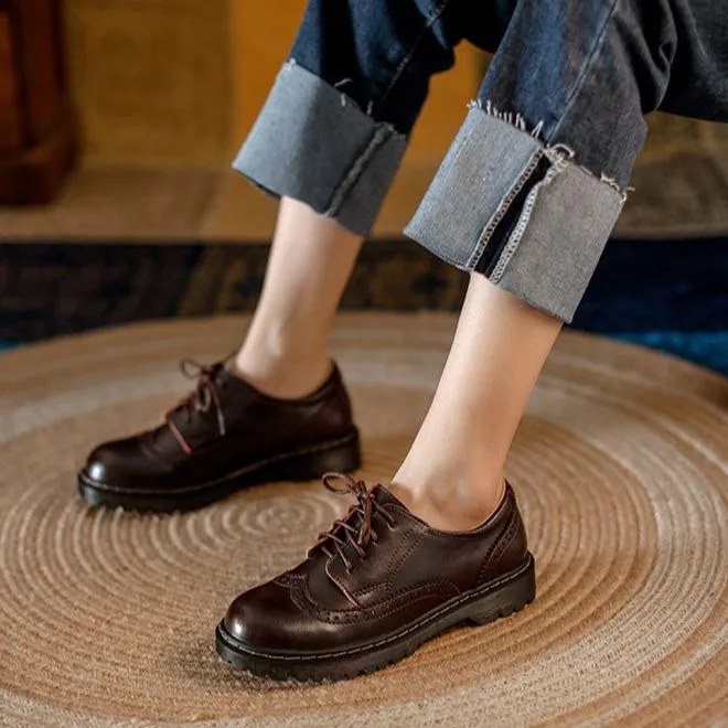 Women's Casual Brogue Style Oxford Shoes