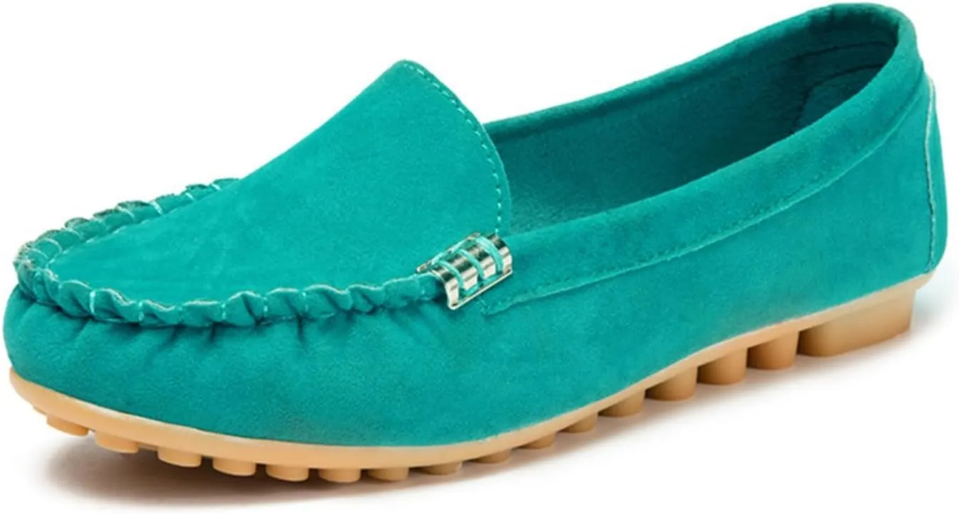 Women's Classic Comfort Penny Loafers Casual Slip On Lightweight Walking Flats Business Casual Shoes Arch Support Women Lightweight Comfortable Shoes Walking Driving Shoe