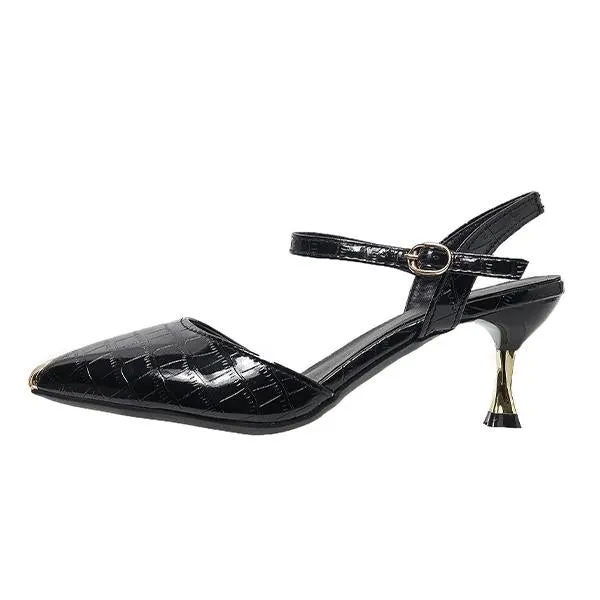 Women's Fashion Pointed Toe Metal Stiletto Fashion Sandals 79040839S