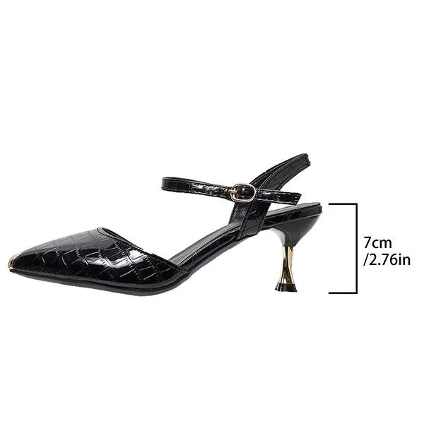 Women's Fashion Pointed Toe Metal Stiletto Fashion Sandals 79040839S