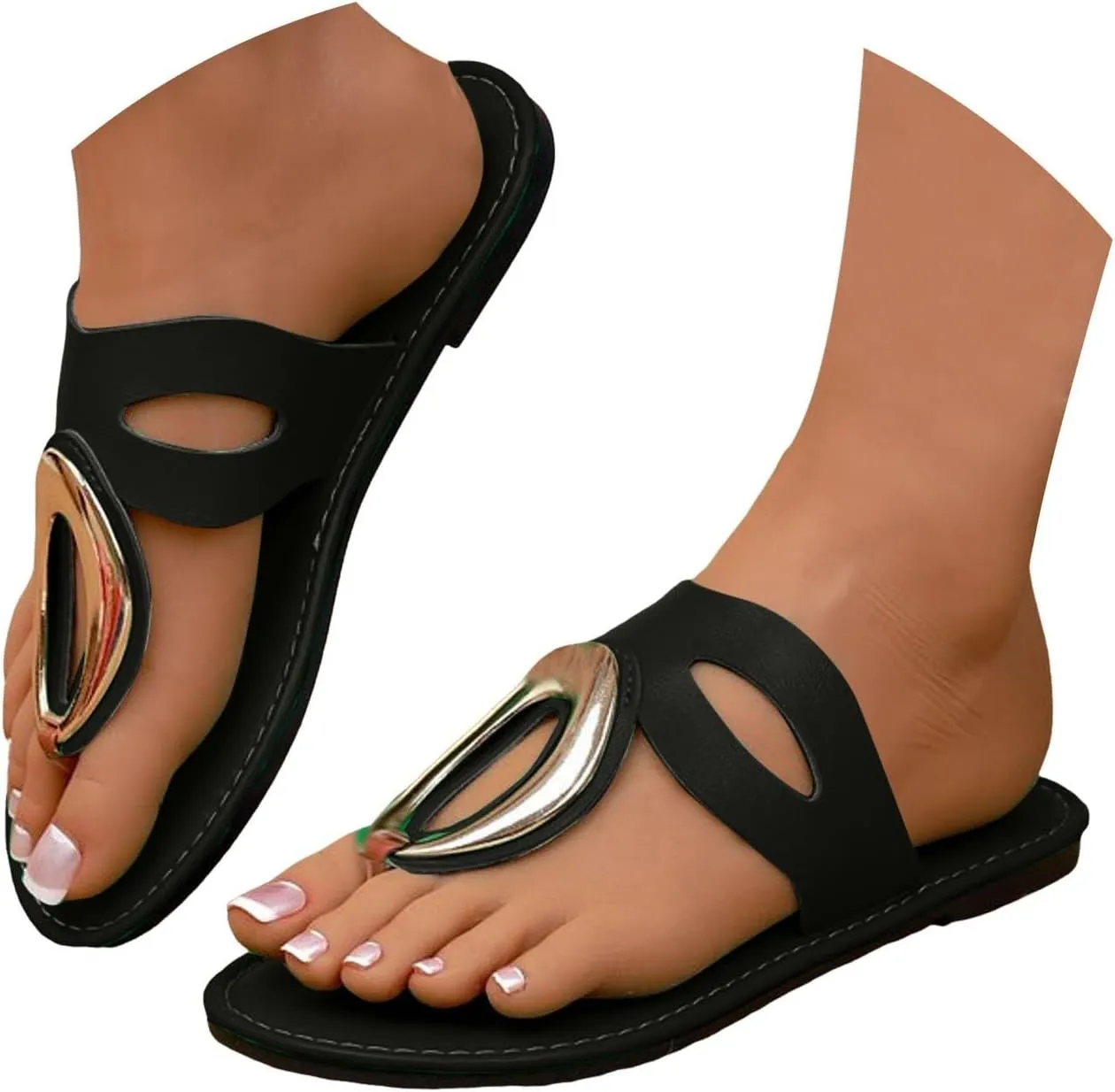 Women's Flat sandals Stylish Beach Footwear Non Slip Women Sandals Comfortable and Lightweight Casual Flip Flops sandals