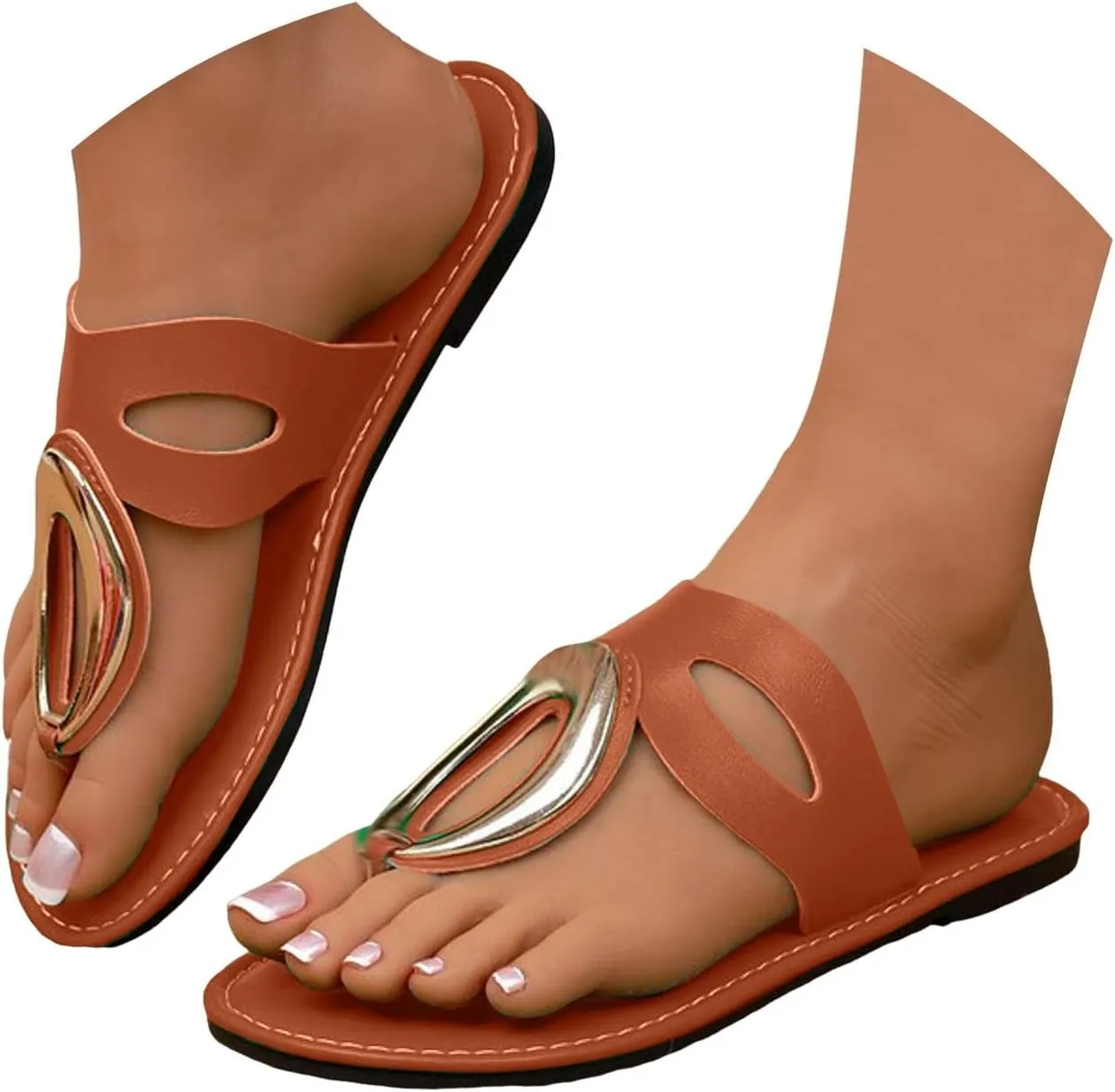 Women's Flat sandals Stylish Beach Footwear Non Slip Women Sandals Comfortable and Lightweight Casual Flip Flops sandals