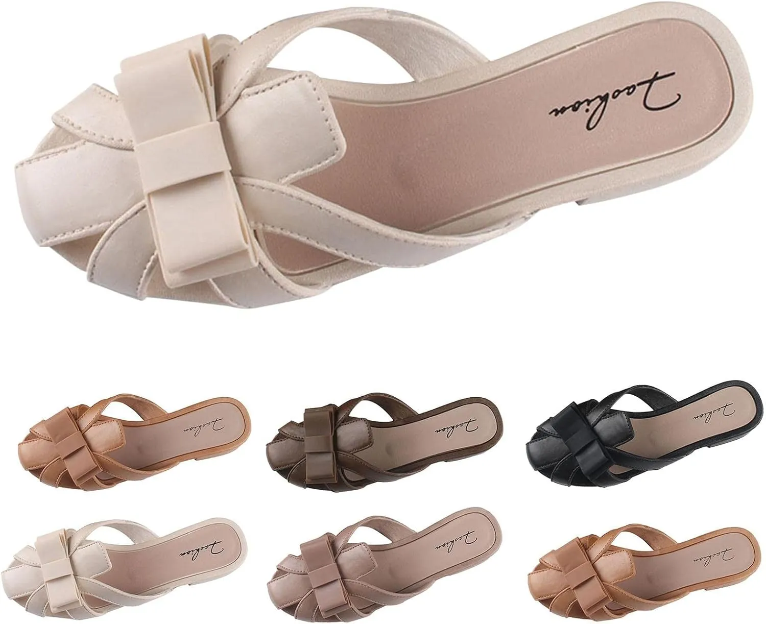 Women's Sandals Thick Heel Round Toe Sandals Leather Close Toe Comfort Slip On Slippers Hight Heel Wedge Outdoor Slip on
