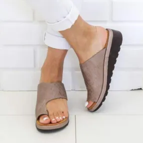 Women'S Vintage Wedge Platform Pullover Slippers 12197341C